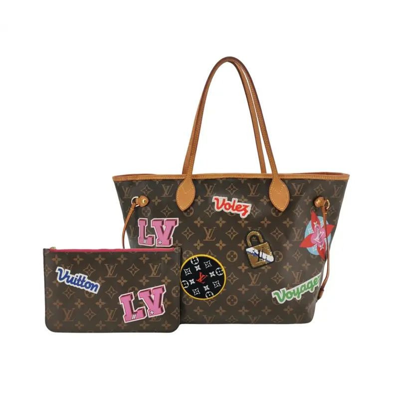 Louis Vuitton Neverfull Monogram, сумка на плечо, средний