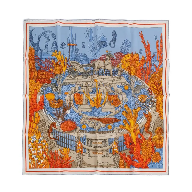 Hermès Ex-Libris Atlantis, шёлковый платок