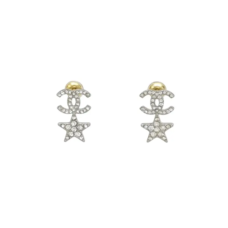 Chanel C Logo, серьги-пусеты